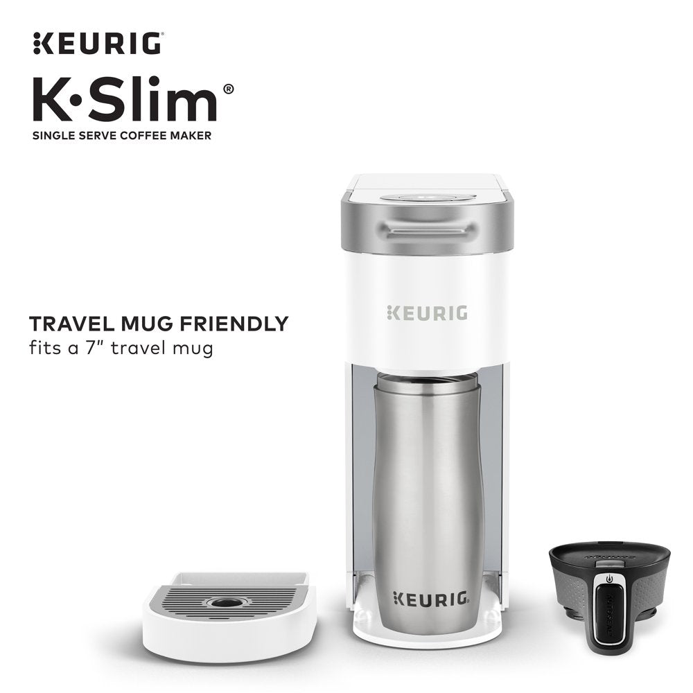 Keurig K-Slim Single Serve K-Cup Pod Coffee Maker, Multistream Technology, White