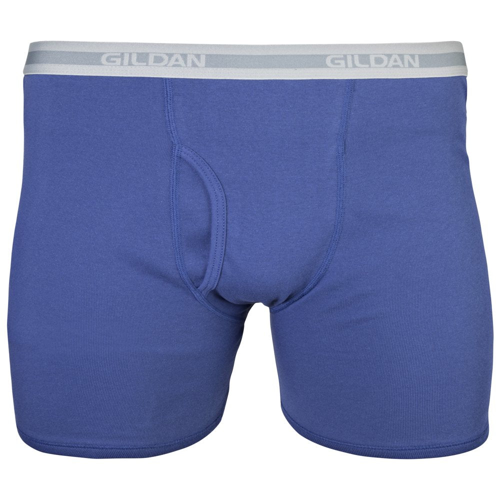 Gildan Adult Mens Boxer Briefs with Waistband, 10-Pack, Sizes S-2XL, 6" Inseam