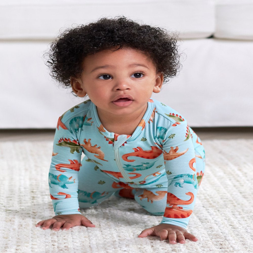 Gerber Unisex Baby Toddler Buttery Soft Footed Pajama 2-Way Zipper with Viscose Made from Eucalyptus, Sizes 0/3M - 4T