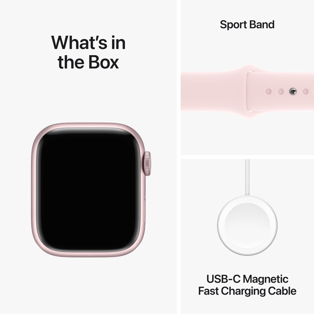 Apple Watch Series 9 GPS 41Mm Pink Aluminum Case with Light Pink Sport Band - M/L