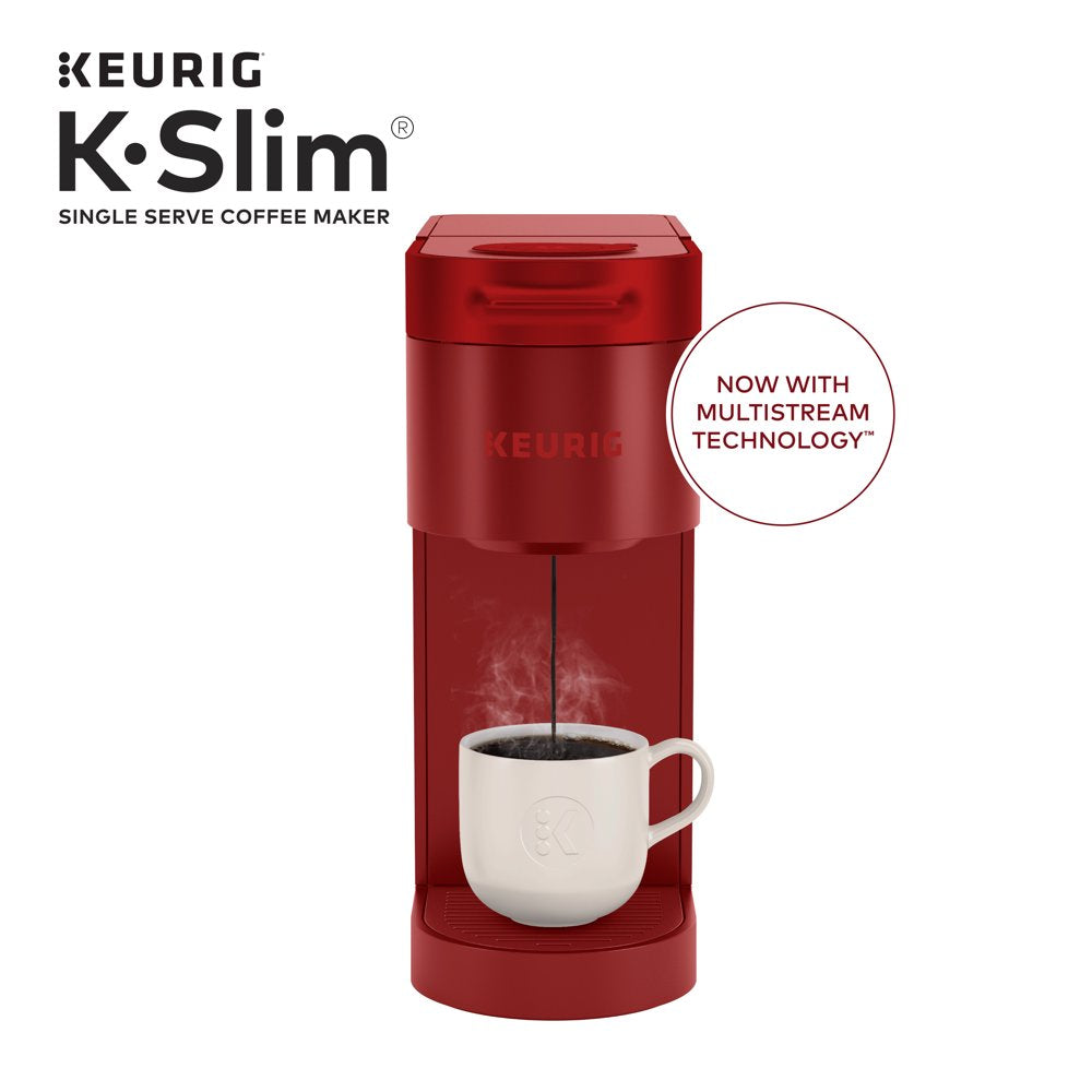 Keurig K- Slim Single Serve K-Cup Pod Coffee Maker, Multistream Technology, Scarlet Red