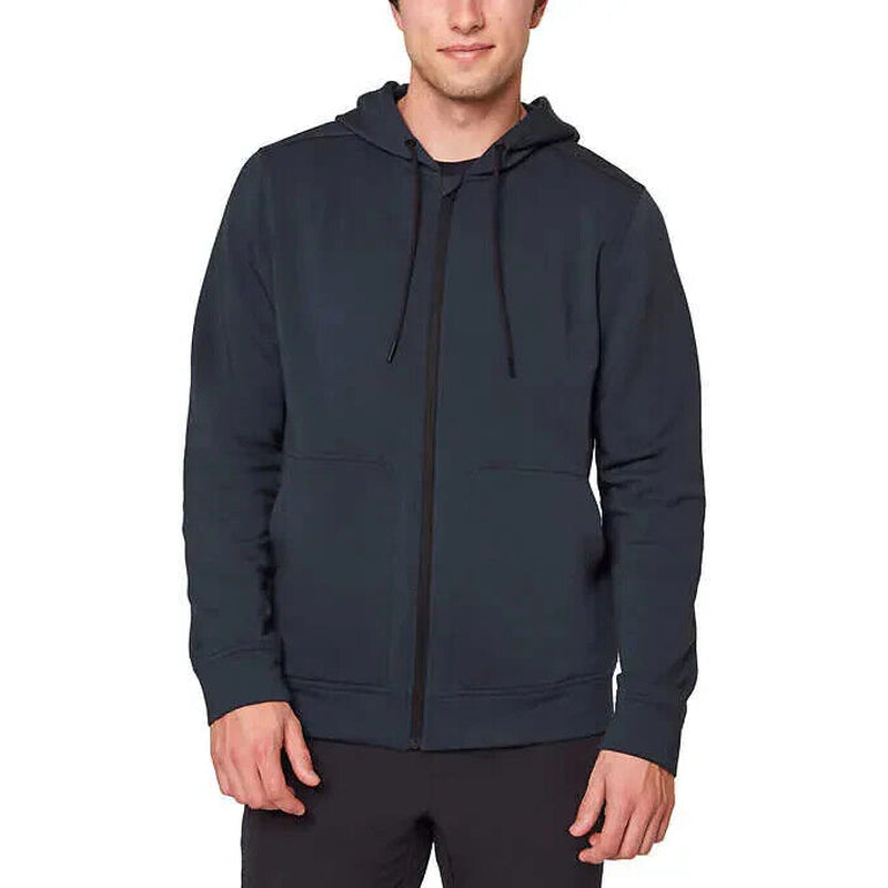 Mondetta Men’S Full Zip Hoodie, GREEN-BLACK-BL