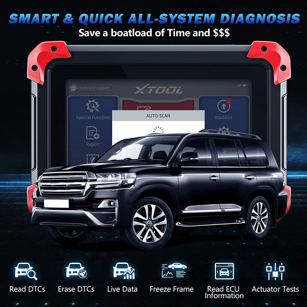 XTOOL D7 Automotive Scan Tool, Full System Bi-Directional Diagnostic Car Scanner with ECU Coding, 36+ Services