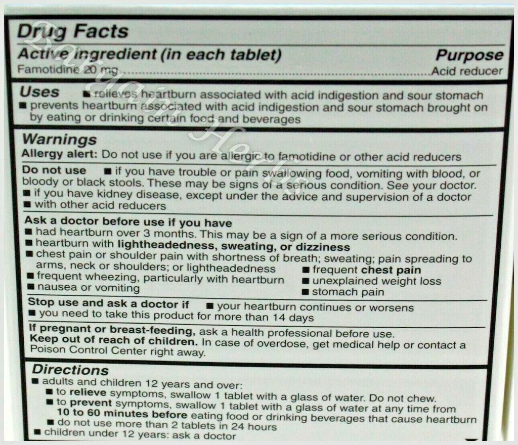 Member'S Mark Famotidine 100 Tablets Acid Reducer New Free Shipping Exp. 10/2024