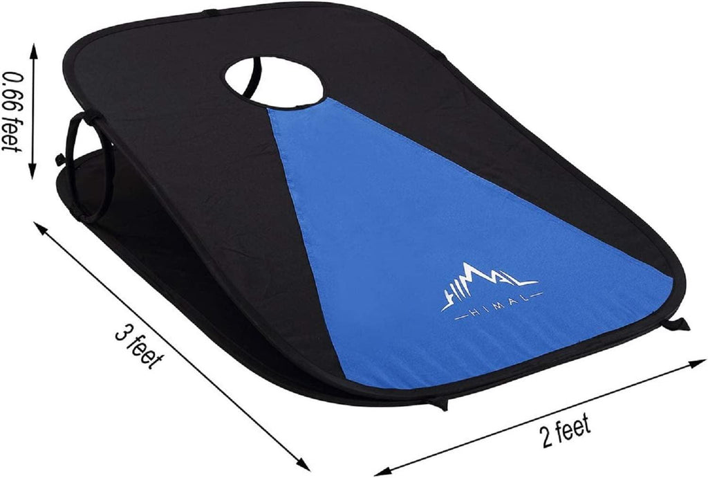 Himal Collapsible Portable Corn Hole Boards with 8 Cornhole Bean Bags (3 X 2-Feet)