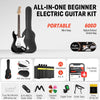 Donner DST-100B 39" Electric Guitar Beginner Kit Solid Body Full Size HSS for Starter, with Amplifier, Bag, Digital Tuner, Capo, Strap, String, Cable, Picks, Black