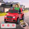 TOKTOO 24V 4WD Licensed Mercedes-Benz G63, Battery Powered Ride on Car with Remote, LED Light, Music Player-Red