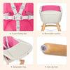 Babyjoy 3 in 1 Convertible Wooden High Chair Baby Toddler Highchair with Cushion Pink