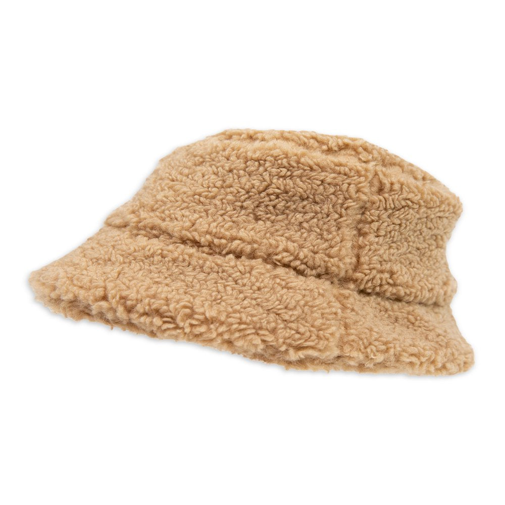 Time and Tru Teddy Sherpa Bucket Hat Neutral Color One Size