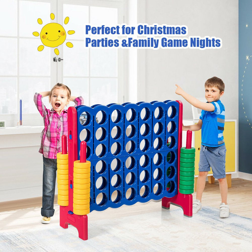 Costway Jumbo 4-To-Score 4 in a Row Giant Game Set for Family Red