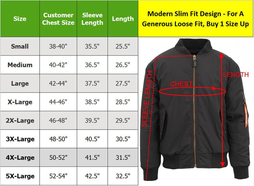 Men'S Heavyweight MA-1 Bomber Flight Jacket