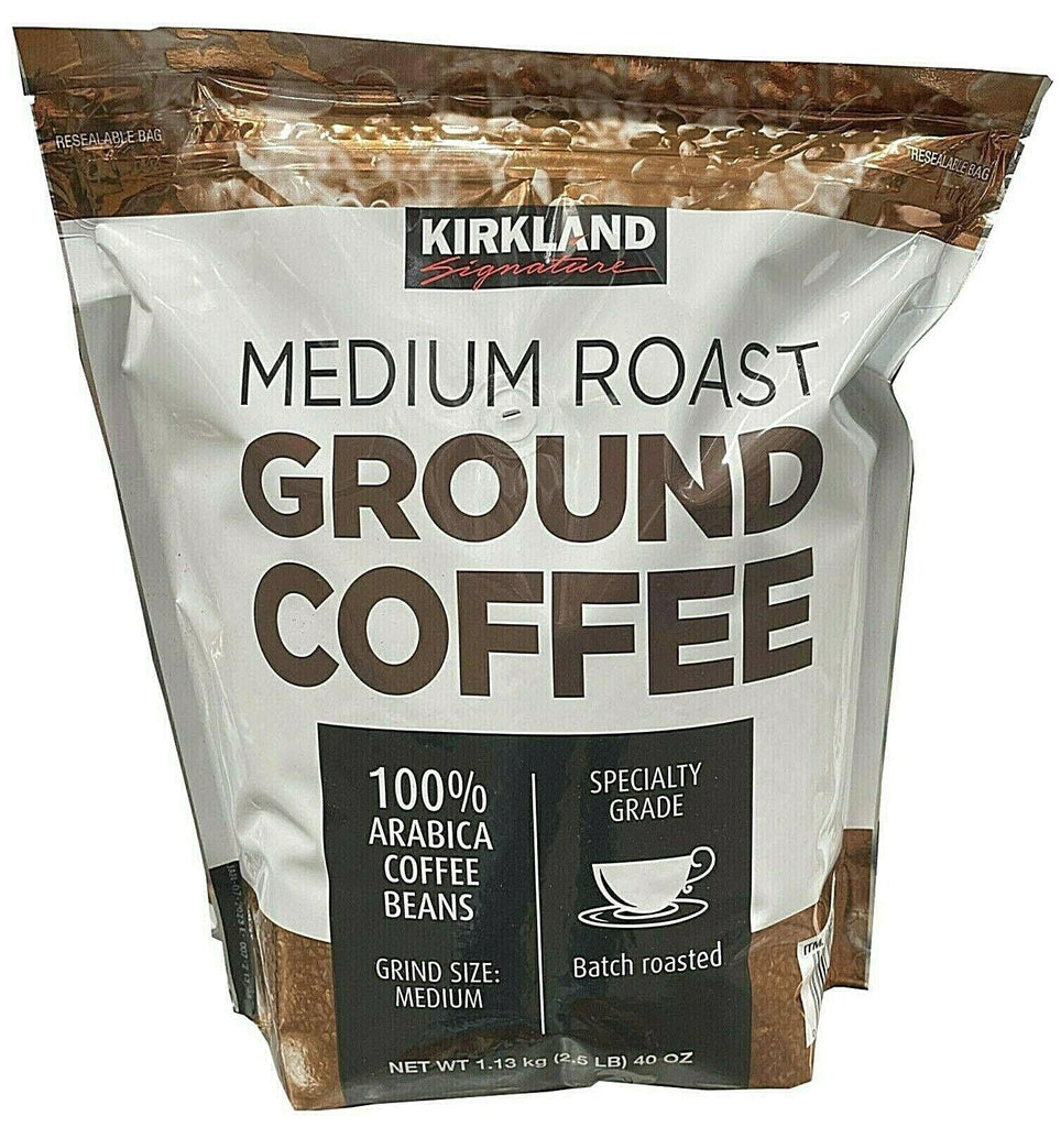 KIRKLAND SIGNATURE Medium Roast Coffee, 2.5 Lb, Brown, 40 Ounce (Pack of 36)