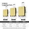 Ginza Travel 2 Piece Luggage Sets Hard Shell Suitcase Set with Double Spinner Wheels