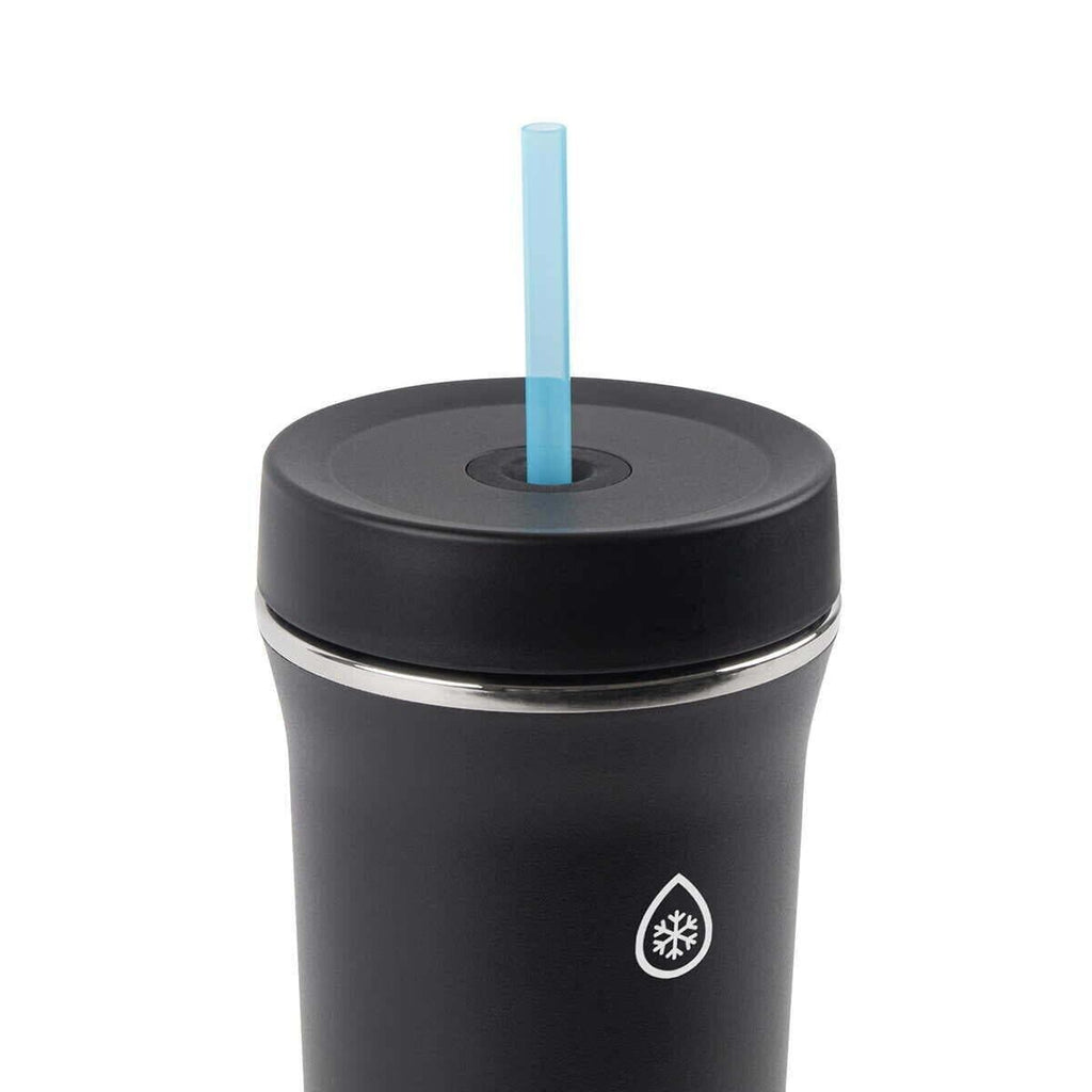 Thermoflask 32Oz Two Pack Insulated Straw Tumbler Black/Turquois