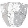 Gllquen Baby Swaddle Blankets for Baby Boy Girl for 0-3 Months Newborn, 3 Pack Wrap Set, Grey Planet