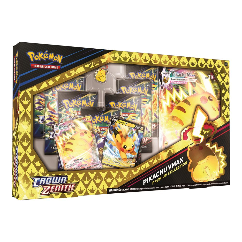 Pokemon Trading Card Games Crown Zenith Special Collection Pikachu Vmax - 7 Booster Packs Included