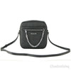 Michael Kors Jet Set Item Large East West Saffiano Leather Zip Chain Crossbody Handbag (Black Solid/Silver)