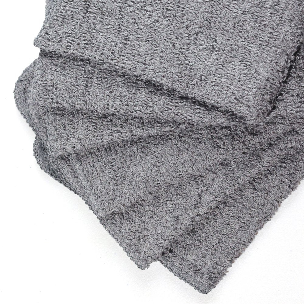 Mainstays Soft & Plush Adult 6-Piece Washcloth Set, Gray