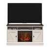 Ameriwood Home Ashton Lane Electric Fireplace TV Stand for Tvs up to 65", Magnolia Oak/Columbia Walnut