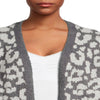 Dreamers by Debut Women'S Open Front Print Cardigan Sweater, Midweight