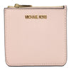 Michael Kors Womens Jet Set Travel Small Top Zip Coin Pouch with Id Holder in Saffiano Leather (Powder Blush)