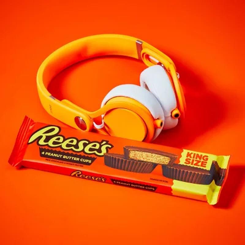 REESE'S Milk Chocolate Peanut Butter Cups Candy, Bulk, Gluten Free, King Size Packs (2.8 Oz., 24 Ct.)