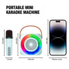 BONAOK Mini Karaoke Machine for Kids, Portable Bluetooth Karaoke Speaker with 2 Wilreless Microphones and Led Lights for Home Party, Birthday Gifts for Boys/Girls(Blue)