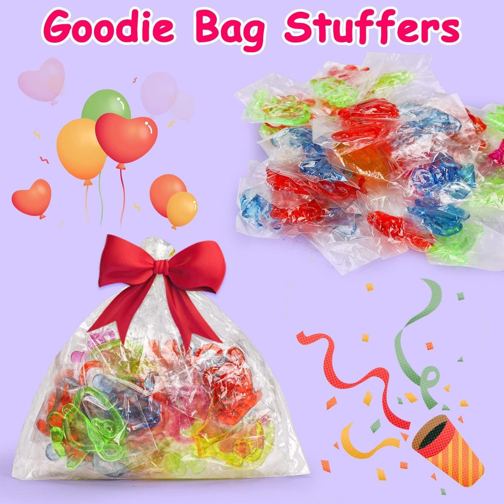 100PCS Glitter Sticky Hands Party Favors for Kids Birthday Supplies Goodie Bag Stuffers Classroom Treasure Box Carnival Prizes Bulk Treat Gift Stuff Pinata Halloween Egg Fillers Mini Stretchy Toys