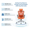 SIHOO Ergonomic High Back Office Chair, Adjustable Computer Desk Chair with Lumbar Support, 300Lb, Orange