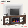 Bestier Modern Electric 7 Color LED Fireplace TV Stand for Tvs up to 70", Walnut