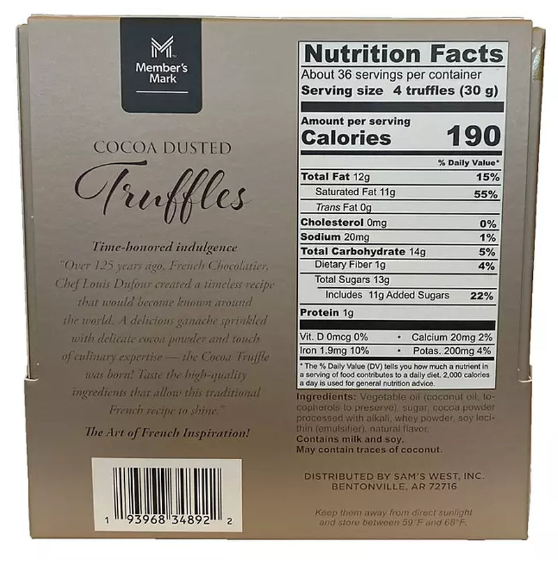 Member'S Mark Cocoa Dusted Truffles 3 Gift Boxes - 13 Oz, Total 39 Oz