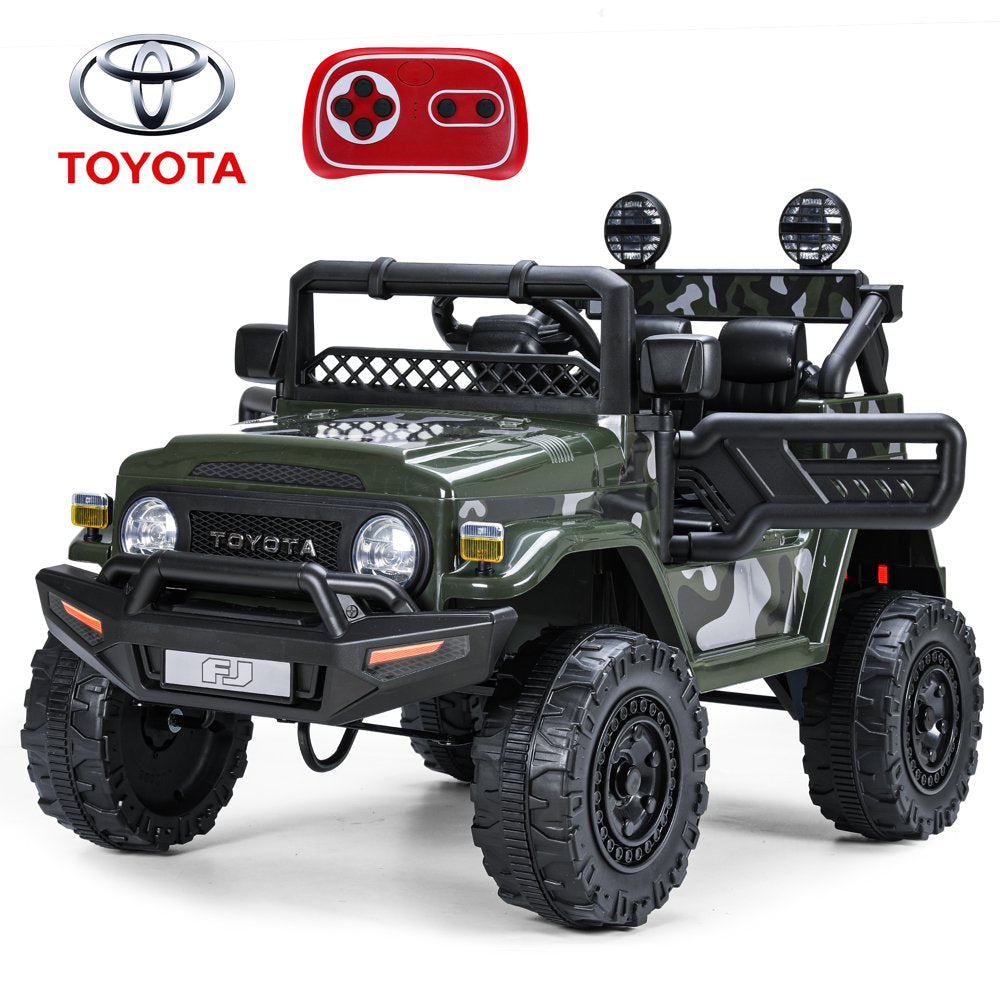 Licensed Toyota FJ Cruiser 12V 7AH Kids Electric Ride on Truck Battery Powered Car Toys 3 Speeds with Parent Remote Control,Spring Suspension & Slow Start