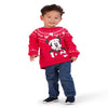 Mickey Mouse Christmas Toddler Unisex Fleece Sweatshirt with Long Sleeves, Sizes 12M-5T