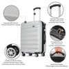 Ginza Travel 28 Inch Hardside Spinner Checked Luggage for Trips Business,Lightweight Suitcase with Wheels,Gray