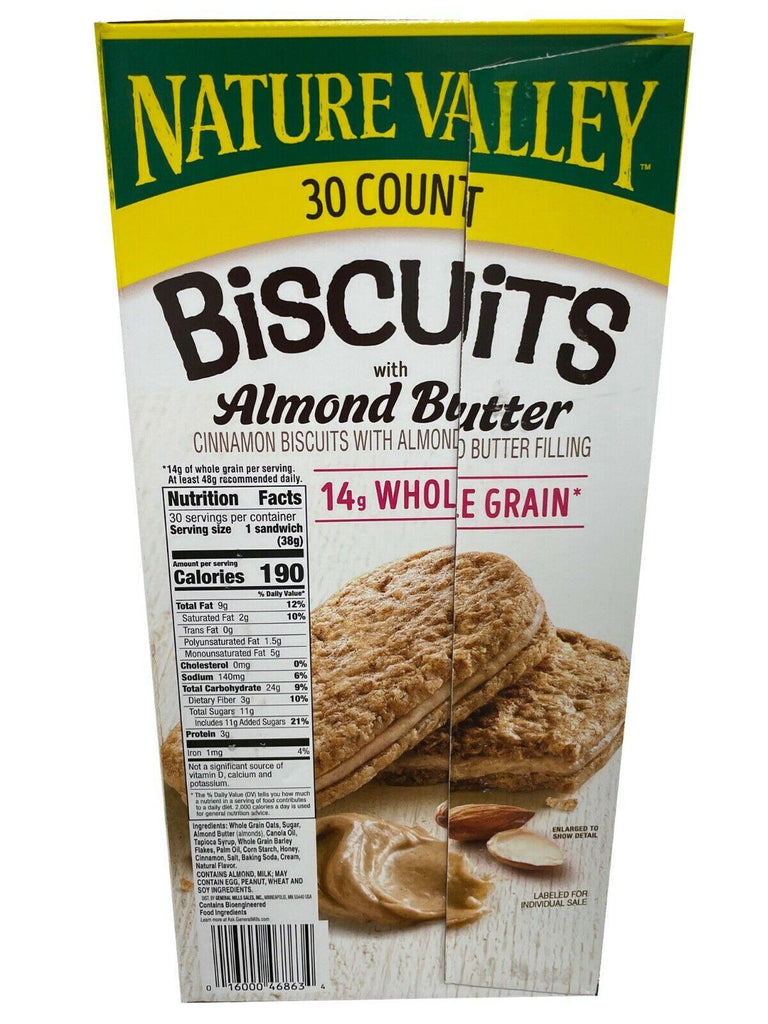 🔥 Nature Valley Biscuits with Almond Butter 30 Ct 40.5 Oz Each Pack 🔥