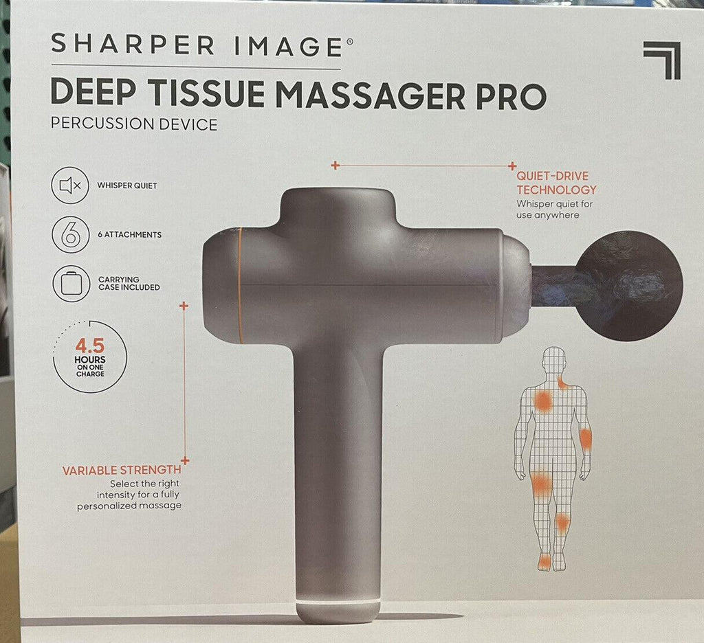 Sharper Image Deep Tissue Percussion Pro Massager with 6 Attachments –  dealwake