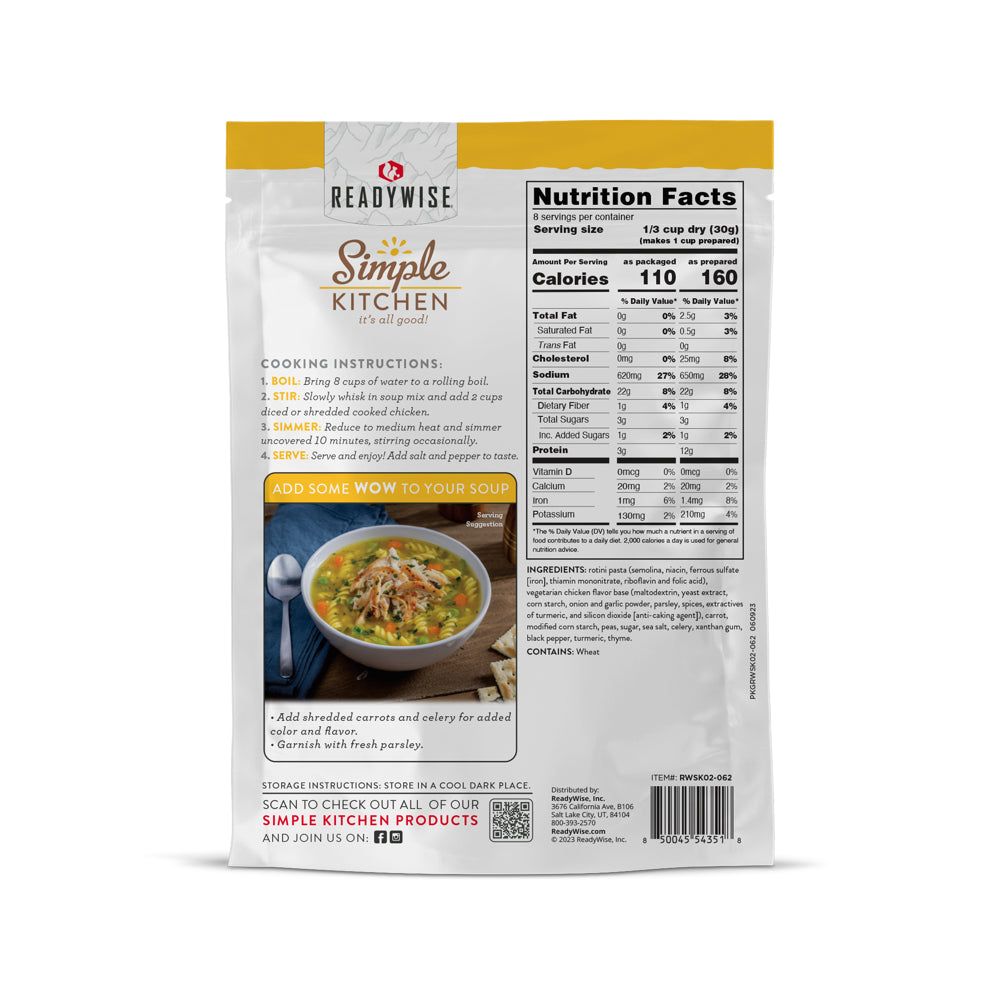 Simple Kitchen Soup Favorites Variety Pack (8 Count, 8-Servings per Pouch) 64 Total Servings