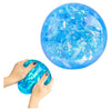 Power Your Fun Blue Squishy Glitter Fidget Stress Balls - Sensory Travel Toys