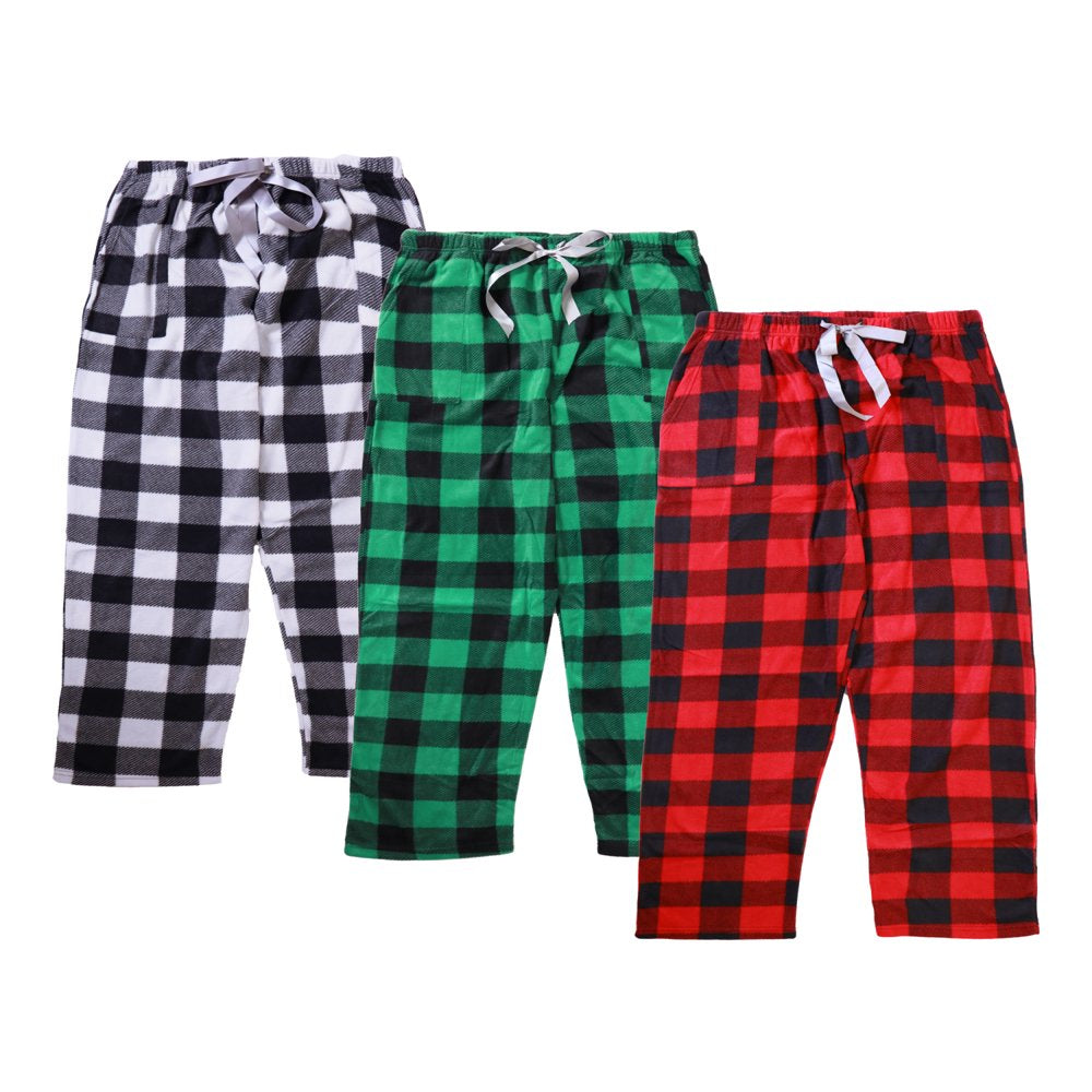 Espada Menswear Men'S COZY Fleece Pajama Pants (3 Pack)