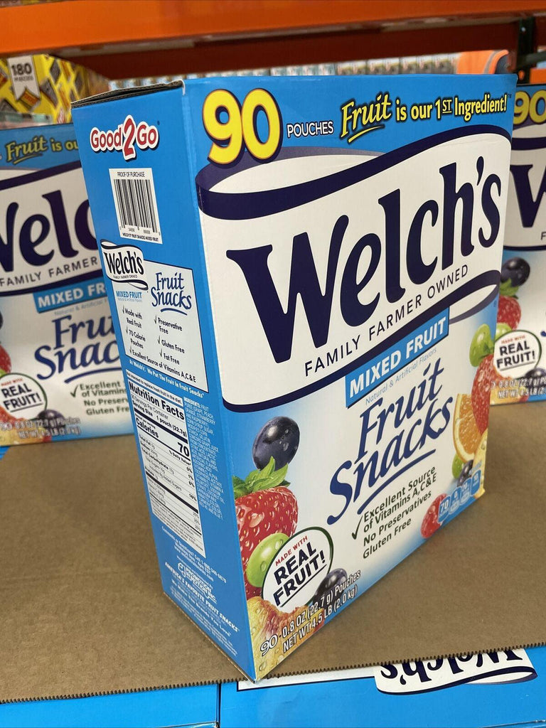 Welch'S Fruit Snacks, 0.8 Oz Pouch, 90/Box.