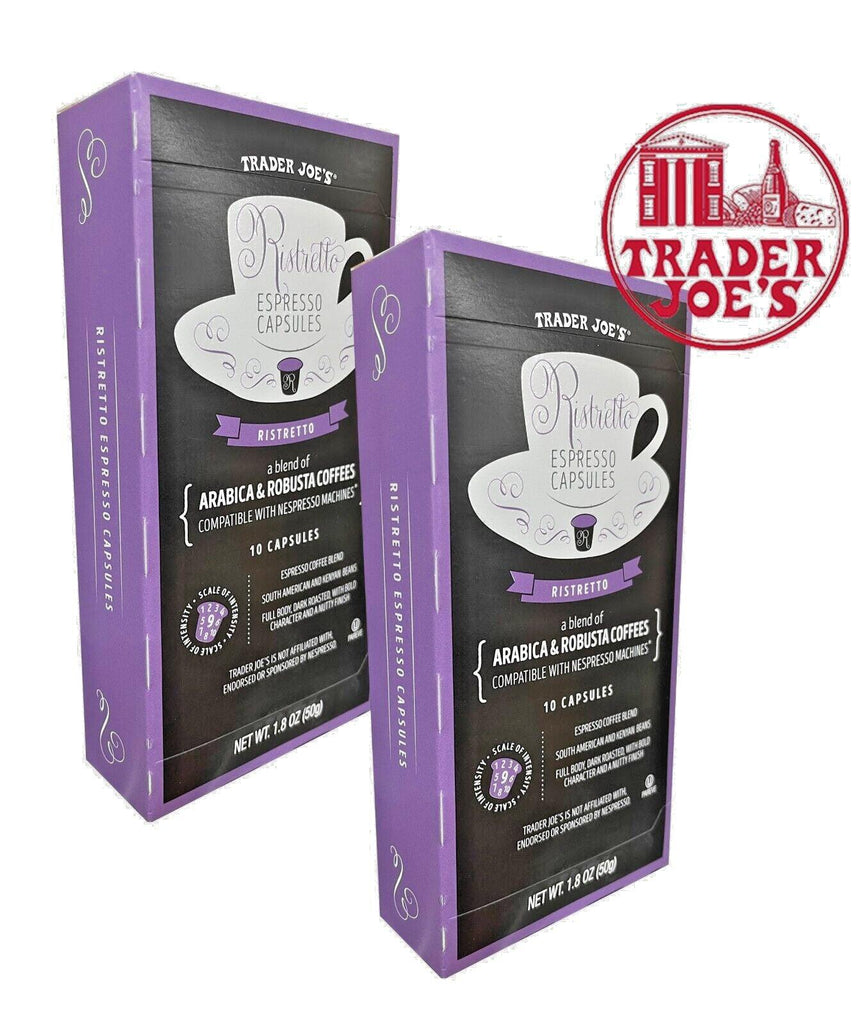 2 Packs Trader Joe'S Ristretto Espresso Capsules - 20 Count Free Shipping!