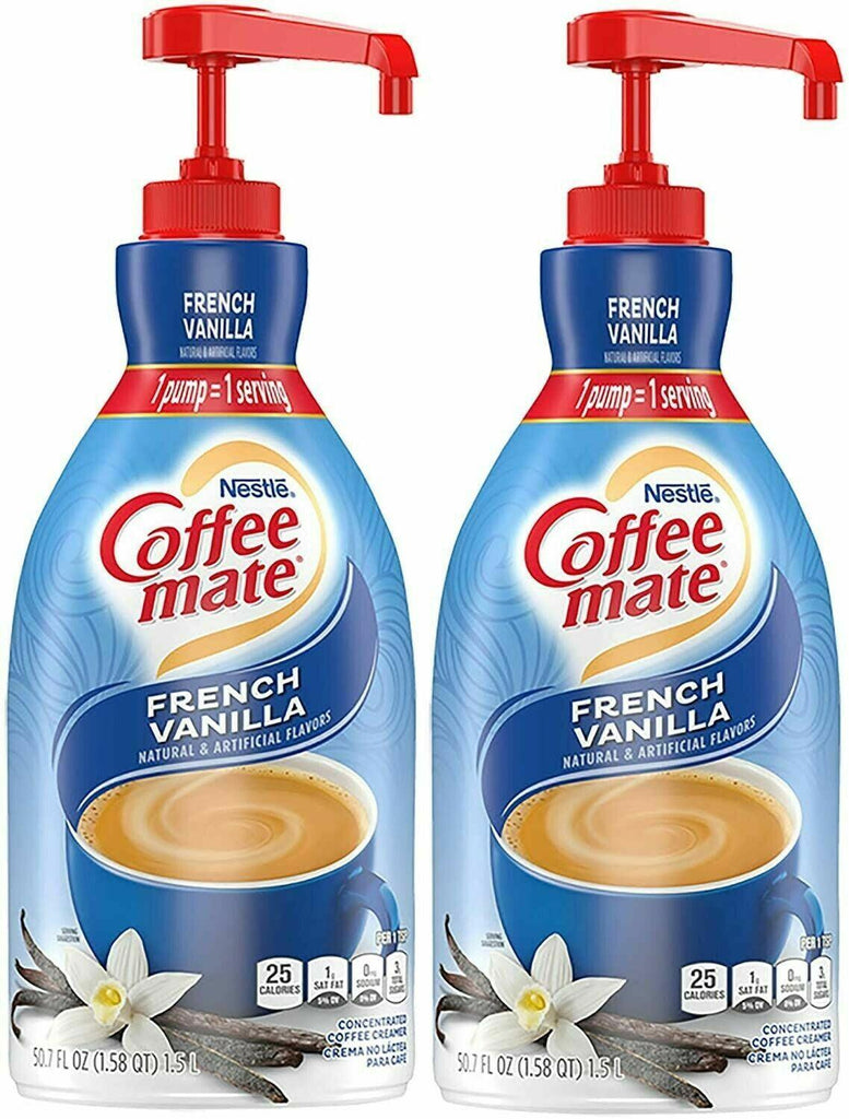 Nestle Coffee-Mate Coffee Creamer, French Vanilla, 50.7 Fl. (Pack of 2)