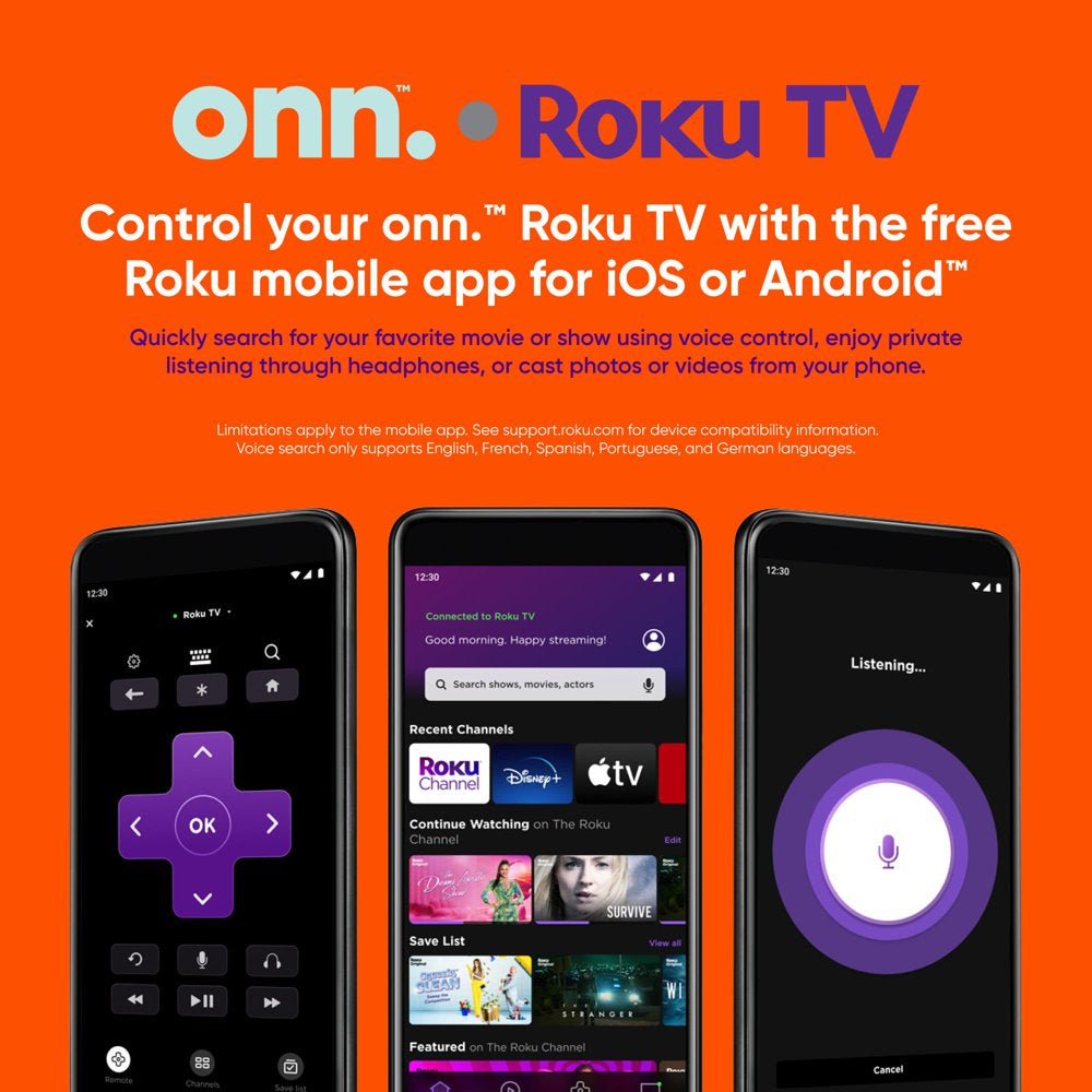 Onn. 43” Class FHD (1080P) LED Roku Smart TV (100133209)