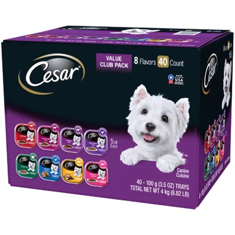 Cesar Classics Canine Wet Dog Food, Variety Pack (3.5 Oz., 40 Ct.)