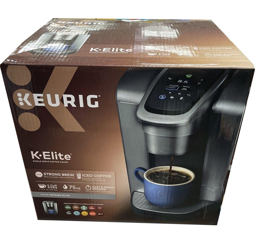 Keurig K-Elite Single Serve K-Cup Pod Coffee Maker - Brushed Silver for  sale online