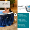 Saluspa 77" X 26" Hollywood 240 Gal. Inflatable Hot Tub with LED Lights, 104˚F Max Temperature