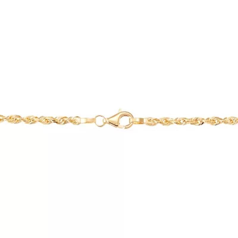 14K Yellow Gold 2.40-2.50MM Solid Rope Chain