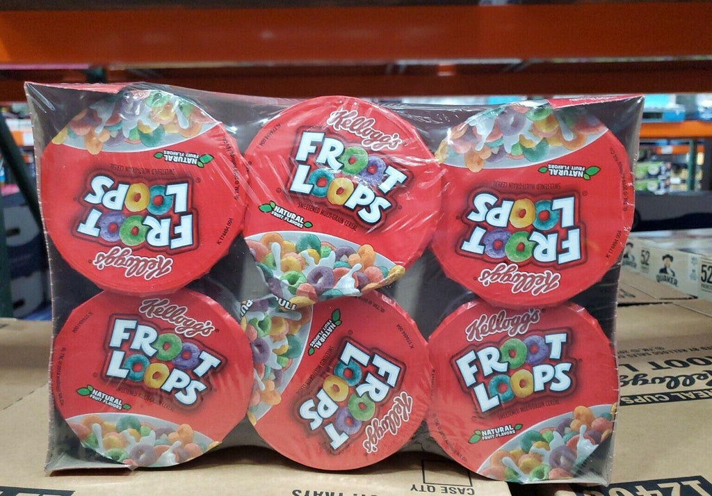 Kellogg'S Froot Loops Breakfast Cereal, Single-Serve 1.5Oz Cup, 6 Cups/Box