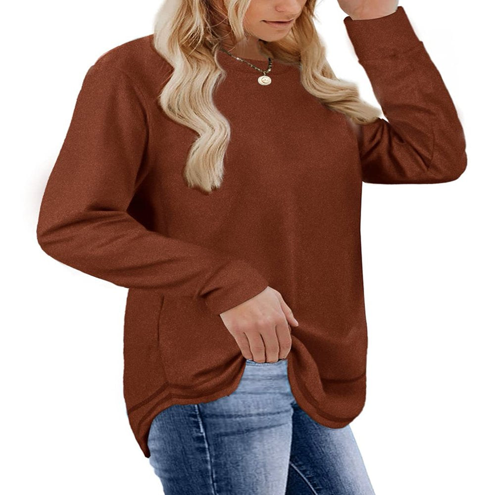 Fantaslook Sweatshirts for Women Crewneck Casual Long Sleeve Shirts Tunic Tops