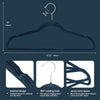 HOUSE DAY Navy Velvet Hangers 60 Pack, Non-Slip Felt, Heavy Duty Coat & Suit Hangers